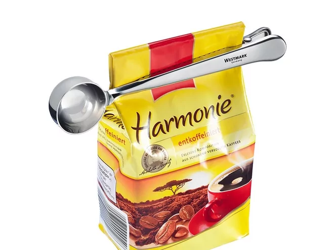 Koffie/thee doseerlepel met clip L175mm