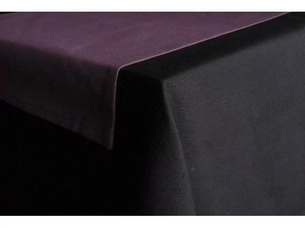 Papillon nappe cotton 150x50cm aubergine