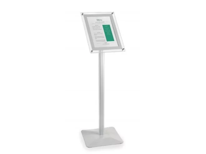 Pupitre porte-menu inox A4 H107cm