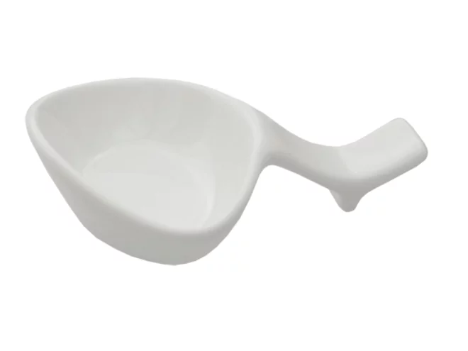 Cuillère à zakouski porcelaine L84x75mm par 6pcs