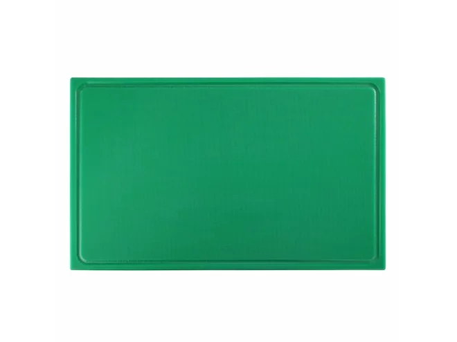 Antimicrobial Cutting boardHDPE530x325x14mm withgroove green