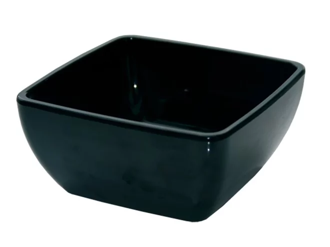 Melamine square bowl black 58x58x33mm 50ml