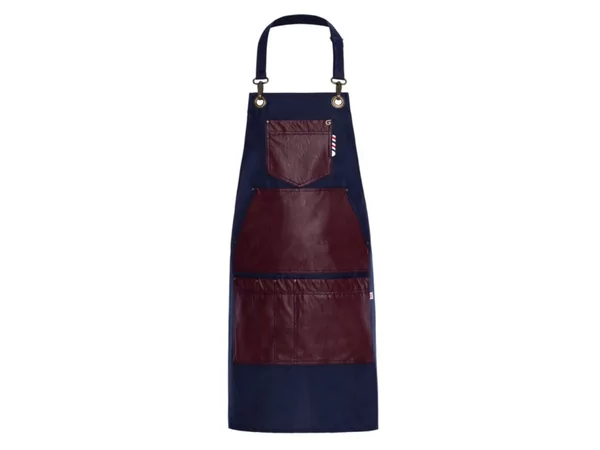 Gauguin tablier en polyester bleu/brun L80xB80cm