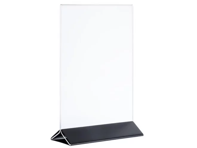 Porte-cartes base en noir  L150xB70XH230mm