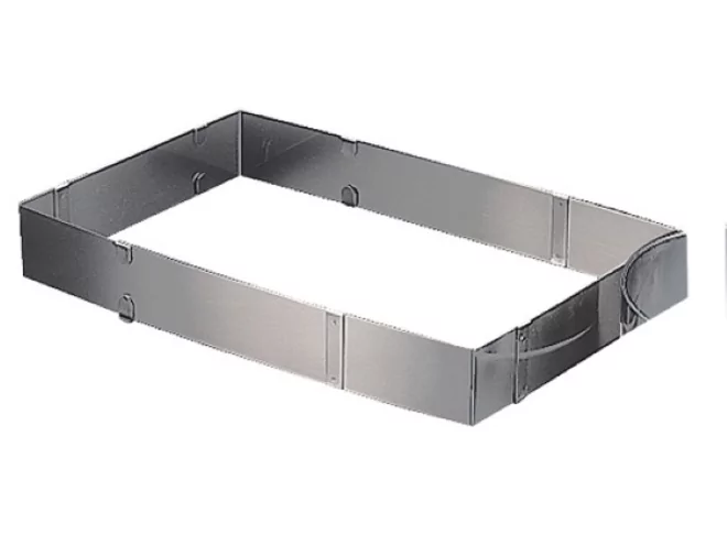 Anneau à gateau inox réglable - Rectangulaire H50mm-jusqu'à 320x520mm