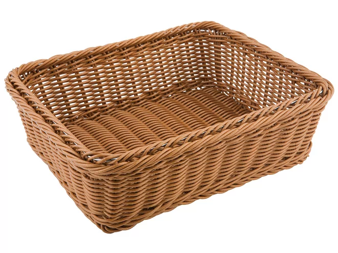Corbeille poly-rattan brun GN1/2 (325x265-H100mm)
