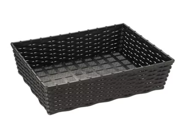 Panier à pain PP rectangulaire budget 395x295xH100mm noir