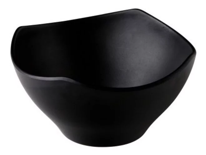 ZEN Melamine bowl afgerond 21x21cm 1.4ltr zwart
