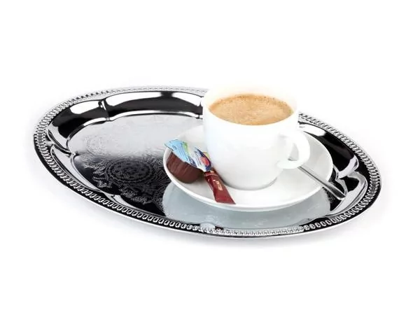 Oval tray chromeplated - 22.0cm x 30.5cm