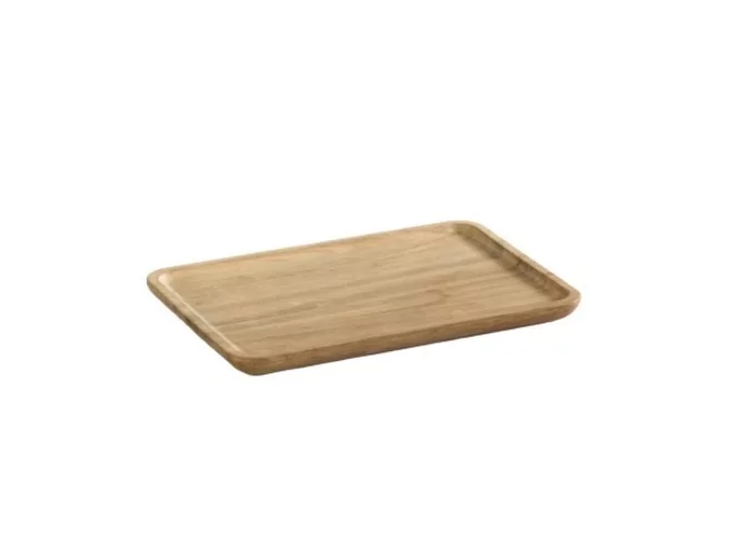 Rectangular tray wood acacia 215x150xH16mm 6pcs/box