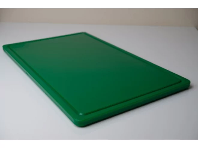 Lot Snijplank HDPE 530x325x14mm met sapgeul groen