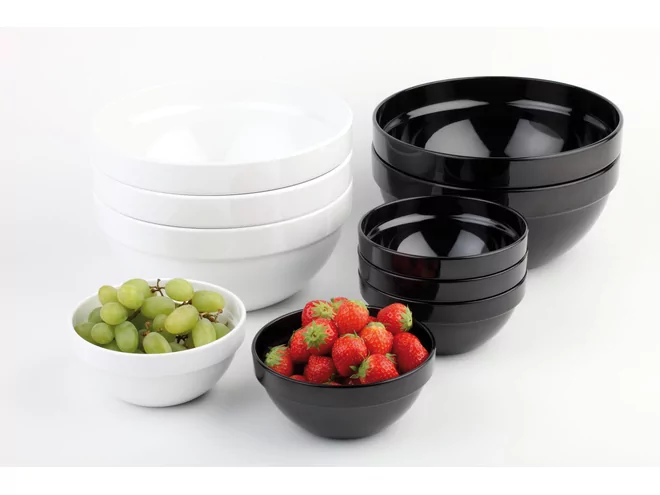 Melamine salad bowl white Ø120mm H55mm 250ml