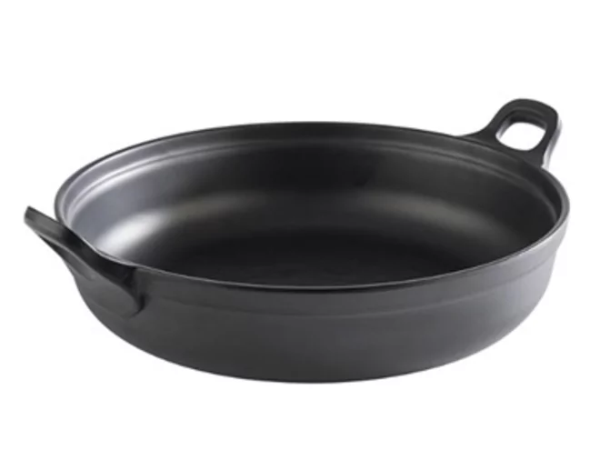 Melamine pan 2 handles black D280xH90mm 3L