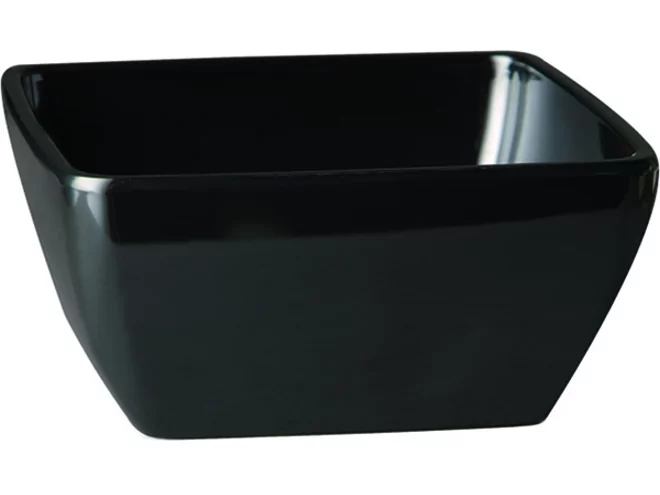 Melamine Pure color vierkante slakom 250-H120mm zwart