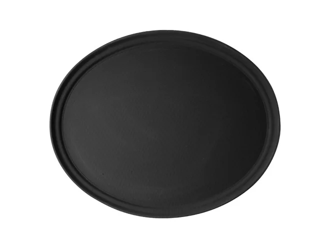 Plateau oval XL 68.5x56cm anti-adhésive noir