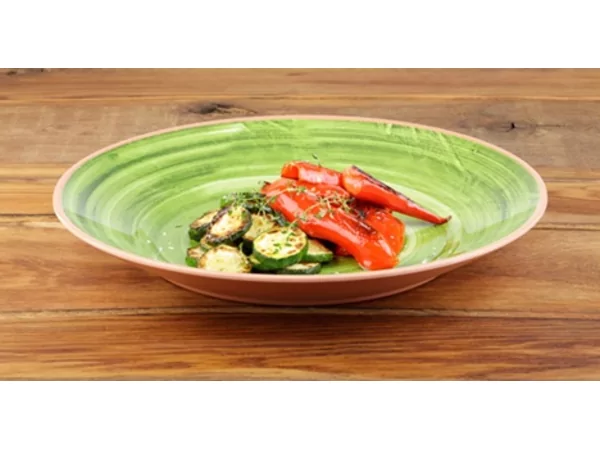 La Vida melamine flat plate Ø320mm green