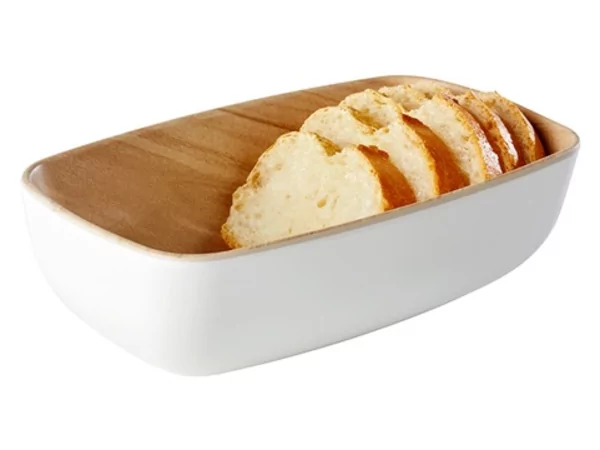 Frida melamine bowl 176x108xH55mm white/imitation wood