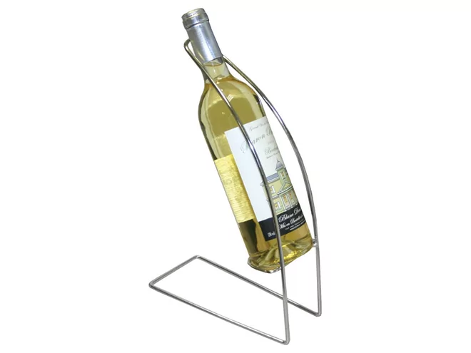 Support bouteille à vin inox