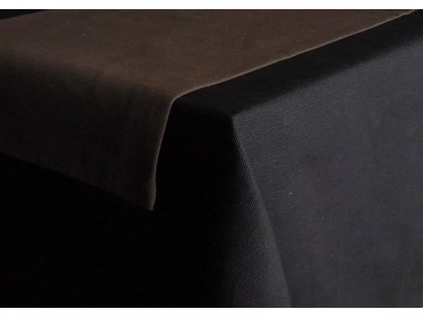 Papillon napperon coton 150x50cm brown