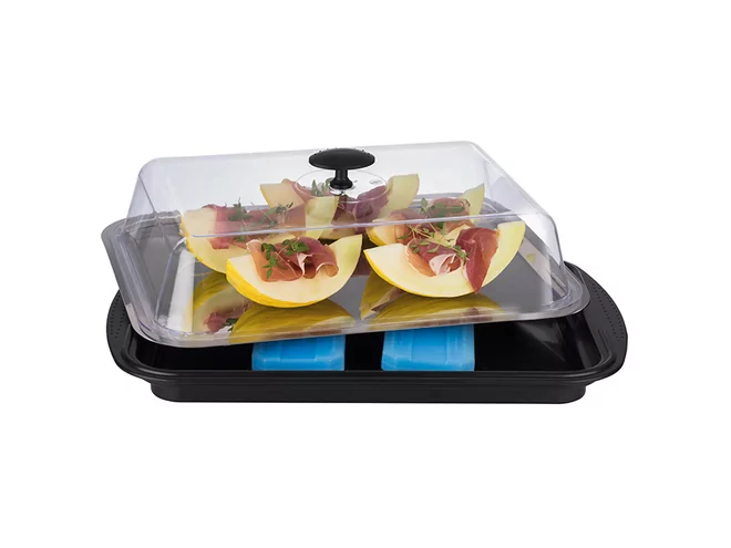 Thermp serving tray withcover black L430xB290xH140mm