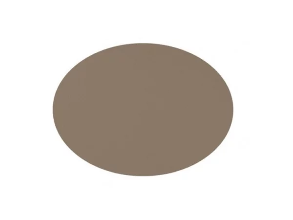 Placemat leather imitation oval 45x33cm taupe