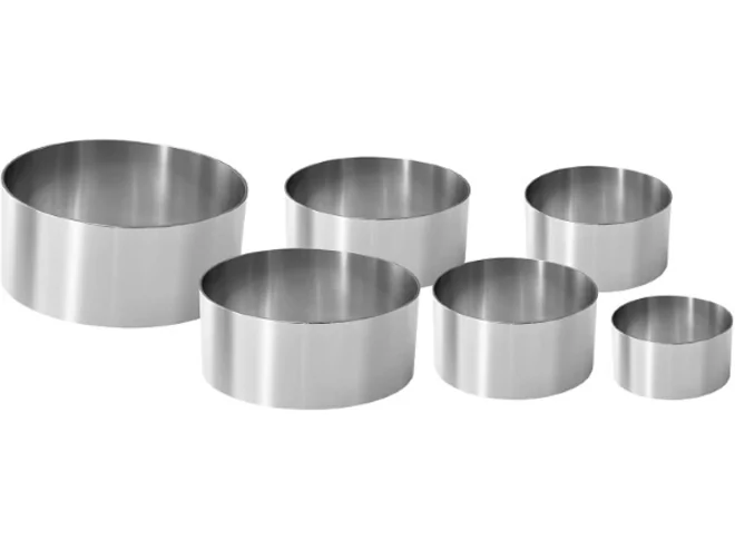 Garneerring inox 18/10 D70xH40mm per stuk