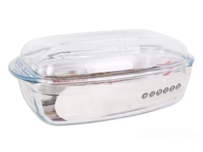 Ovenschaal rechthoekig met deksel L370xB220xH140mm 4300ml