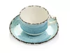 Gural Ent cup and saucer 170ml blue