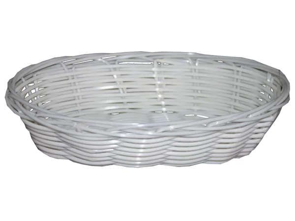 Broodmand PP ovaal wit 170x120xH40mm