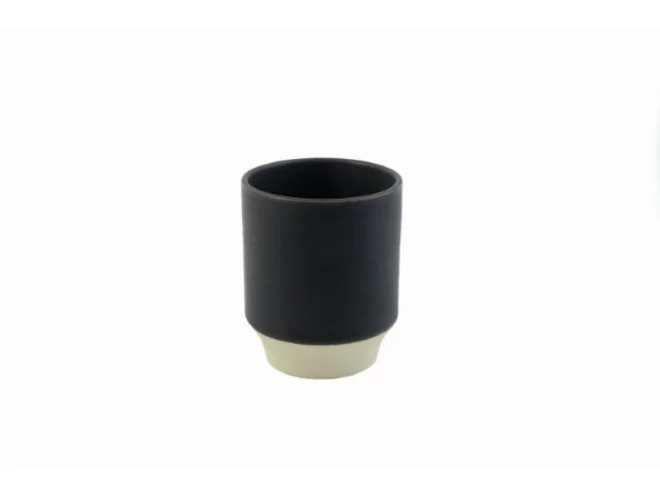 Atlas black beige cup Ø80xH100mm 340ml EOLE
