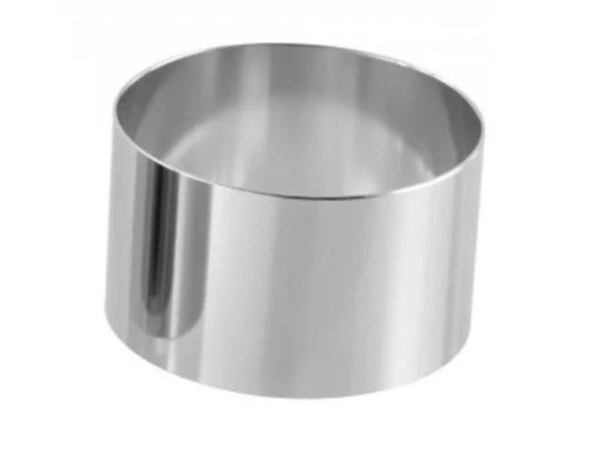 Cercle à mousse inox 18/10 Ø80xH45mm