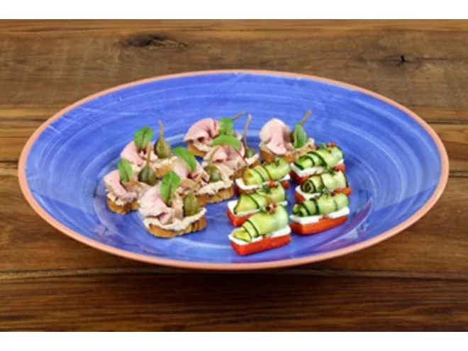 La Vida melamine assiette plate Ø320mm bleu