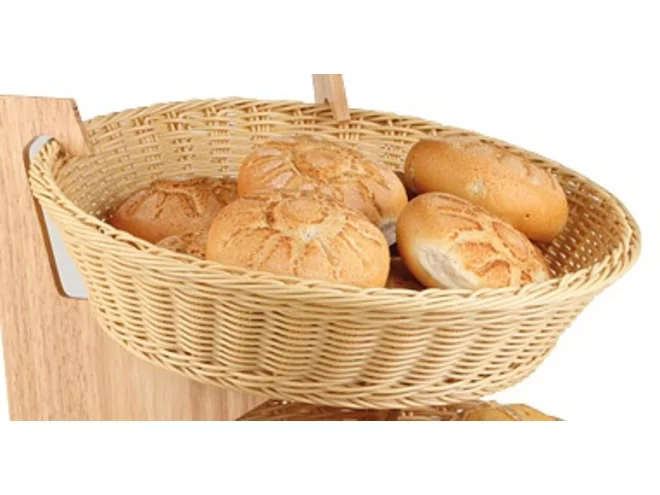 ECONOMIC Bread basket PP round Ø390xH10mm beige