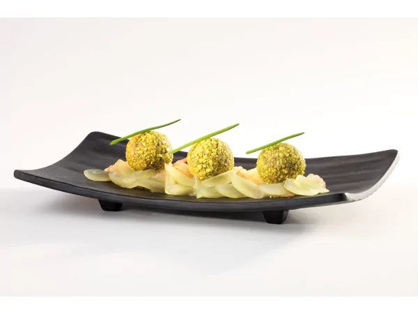 Melamine bord langwerpig Sushi 225x120mm H3mm zwart