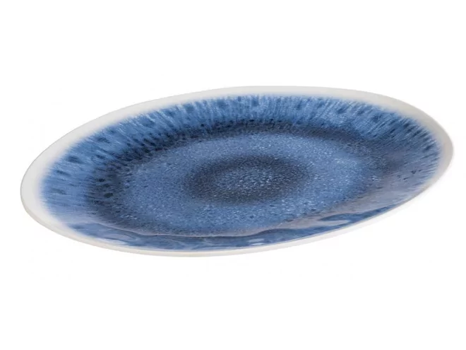 Melamine blue ocean plateau oval 480x355-H30mm