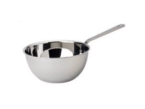 Mini wok inox Ø115xH55mm 340ml manche L95m fin stock