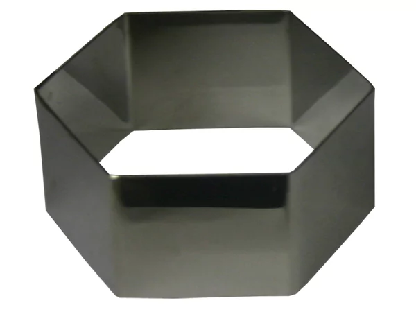 Garneerring rvs 18/10 - Hexagon H35-dia.70mm per stuk