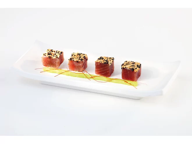Melamine bord langwerpig Sushi 225x95mm H3mm wit