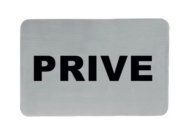 Plaquette auto-adhésive alu 110x60mm 