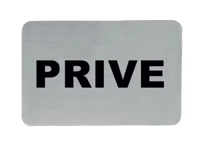 Zelfklevend plaatje alu 110x60mm -
