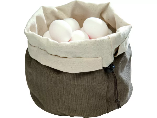 Broodmand linnen met bodem met kersenpitten Ø200xH235mm