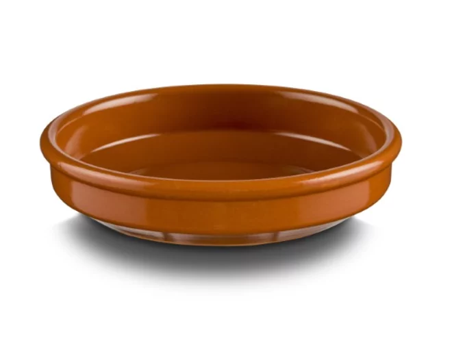 Ceramics bowl brown with handles Ø200-H45mm-700ml