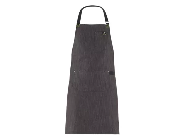 Jersey tablier en poly/coton jeans noir L85xB80cm