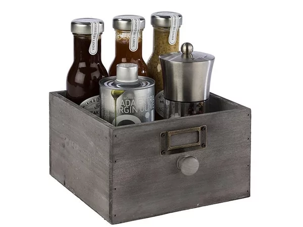 Vintage Wooden crate  L185xB185xH110mm