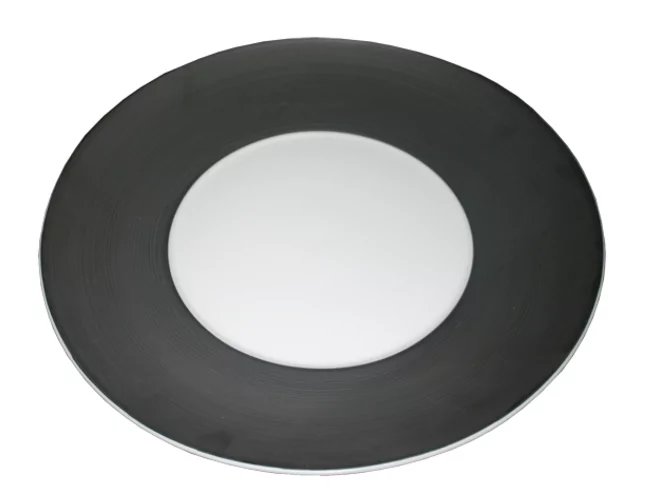 Papillon Gourmet Assiette plate bord large Ø320mm noir Fin S