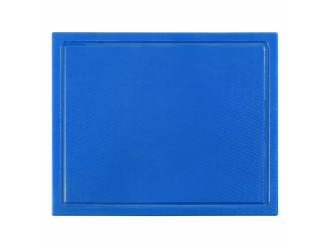 Snijplank HDPE met sapgeul blauw L325xB265xH15mm