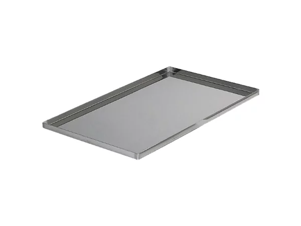 Plaque bords droits inox 600x400mm H20mm