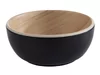 Melamine Frida bol noir/look bois D85xH35mm 100ml
