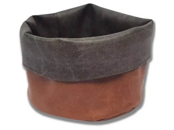 Panier à pain Sonoclean leatherlook camel/ardoise Ø15cm