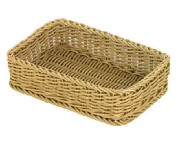 Panier à pain poly-prop nature rectang 26.4x16.2x6.5cm GN1/4